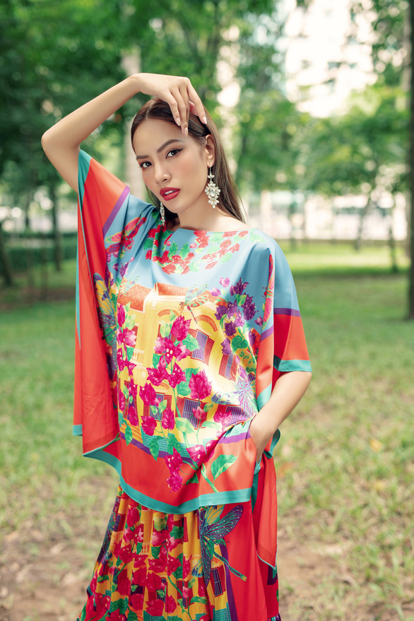 Top 5 Hoa hậu Hoàn vũ Hương Ly, Lê Hoàng Phương trong thiết kế biến tấu từ khăn - Ảnh 5.