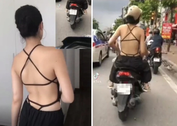 Cô gái mặc áo hở lưng nhận ý kiến trái chiều - Ảnh 1. Cô gái mặc áo hở lưng nhận ý kiến trái chiều - Ảnh 1.