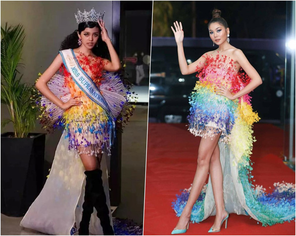 Miss Campuchia xin lỗi fan Việt vì mặc váy pha-ke của NTK Việt - Ảnh 5.