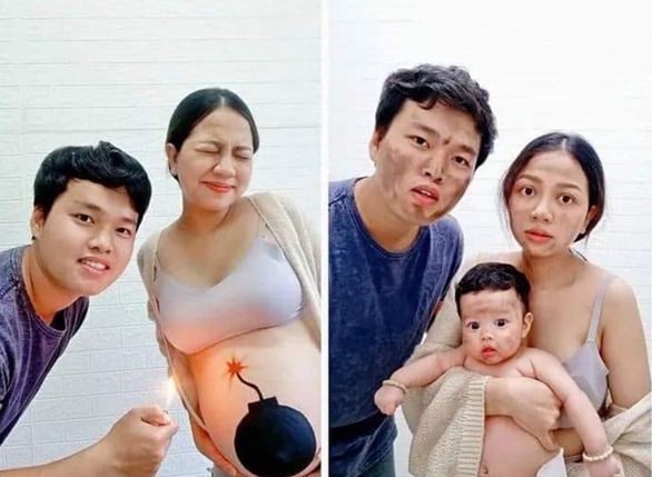 Bộ ảnh ‘nổ bom ra con’ khiến các bố mẹ trẻ khoái chí - Ảnh 1. Bộ ảnh ‘nổ bom ra con’ khiến các bố mẹ trẻ khoái chí - Ảnh 1.