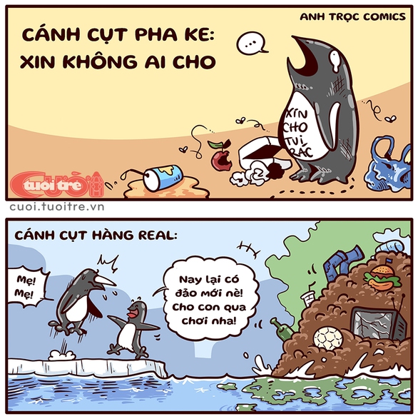 Cánh cụt pha ke đói há miệng, cánh cụt hàng real ăn ngập mặt - Ảnh 1. Cánh cụt pha ke đói há miệng, cánh cụt hàng real ăn ngập mặt - Ảnh 1.