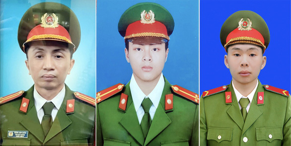 Tổ chức lễ tang 3 chiến sĩ hy sinh khi chữa cháy theo nghi thức của lực lượng Công an nhân dân - Ảnh 1.