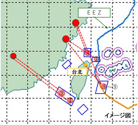 Nhật cho rằng 4 tên lửa Trung Quốc đã bay qua đất liền Đài Loan - Ảnh 1.