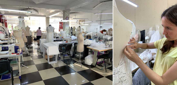 Bất chấp chiến tranh, công nghiệp áo cưới của Ukraine vẫn phát triển - Ảnh 3.