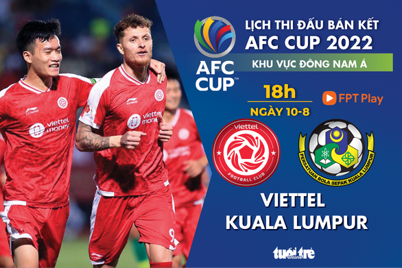 Lịch trực tiếp bán kết AFC Cup 2022 khu vực Đông Nam Á 2022: Viettel - Kuala Lumpur - Ảnh 1.