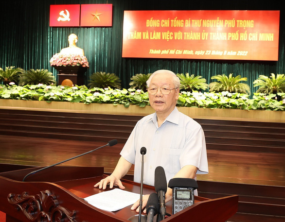 Toàn văn phát biểu của Tổng bí thư Nguyễn Phú Trọng tại buổi làm việc với Thành ủy TP.HCM - Ảnh 1.