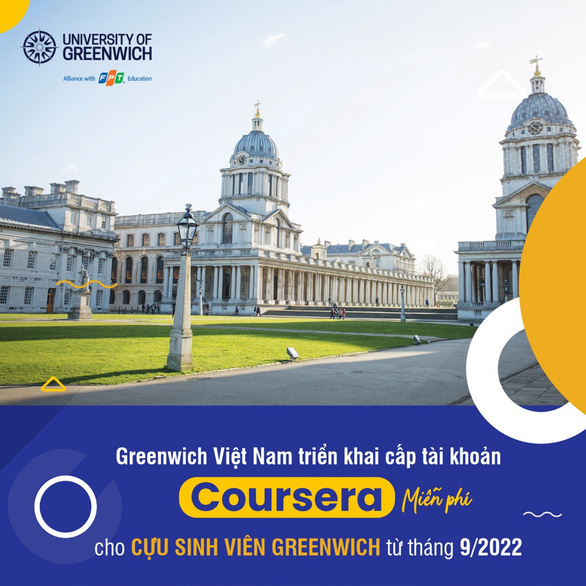 Sinh viên đã tốt nghiệp Greenwich Việt Nam được học tập miễn phí trên Coursera - Ảnh 1.