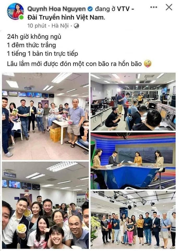 MC Quỳnh Hoa xin lỗi sau phát ngôn ngáo ộp về bão Noru - Ảnh 1. MC Quỳnh Hoa xin lỗi sau phát ngôn ngáo ộp về bão Noru - Ảnh 1.