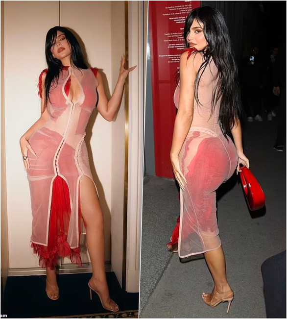 Kylie Jenner gây sốt với chiếc váy rách rưới như cái bang - Ảnh 2.
