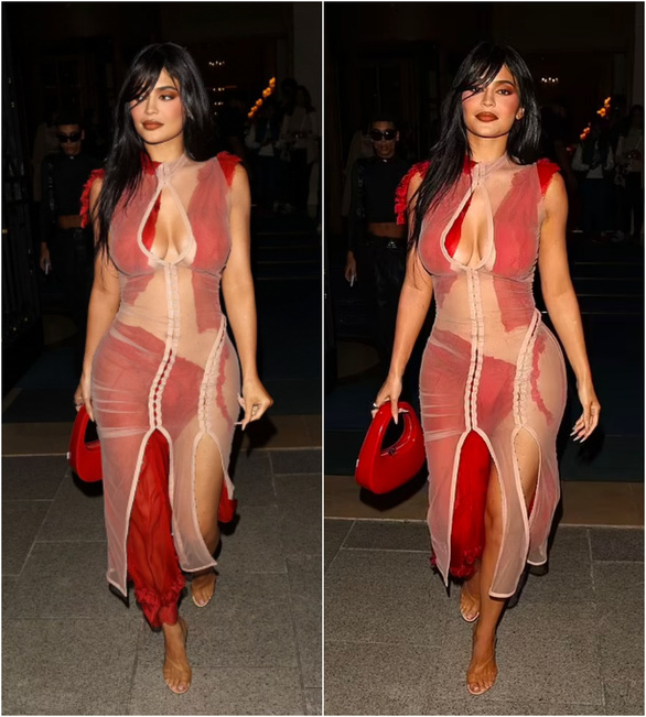 Kylie Jenner gây sốt với chiếc váy rách rưới như cái bang - Ảnh 3.