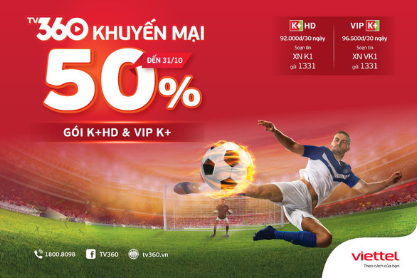 Giảm 50% các gói cước K+ trên TV360 - Ảnh 1.