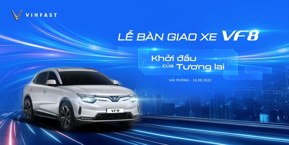 Ngày mai, khách hàng Việt sẽ là người đầu tiên sở hữu VF 8 trên thế giới - Ảnh 1. Ngày mai, khách hàng Việt sẽ là người đầu tiên sở hữu VF 8 trên thế giới - Ảnh 1.