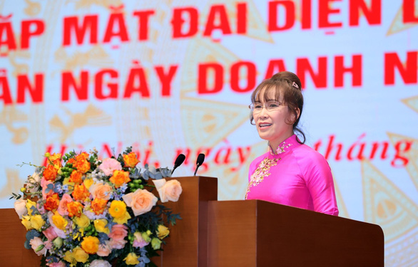 "…Cộng đồng doanh nhân cùng nỗ lực vì một Việt Nam hùng cường" - bà Nguyễn Thị Phương Thảo phát biểu