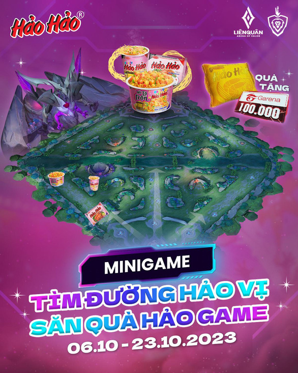 Cơ hội săn hàng trăm Thẻ game Garena trị giá 100.000đ cùng nhiều vật phẩm hấp dẫn khác khi theo dõi fanpage Mì ăn liền Hảo Hảo