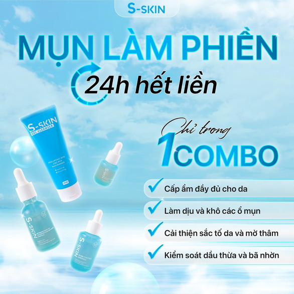 Bộ sản phẩm S-Skin giúp ngừa và giảm mụn