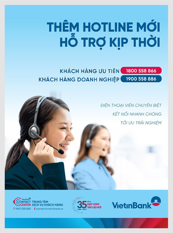 VietinBank ra mắt hotline mới phục vụ khách hàng ưu tiên và khách hàng doanh nghiệp - Ảnh 1.