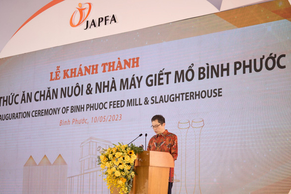 Ông Arif Widjaja - tổng giám đốc Japfa Việt Nam chia sẻ về kế hoạch và mục tiêu hoạt động của nhà máy