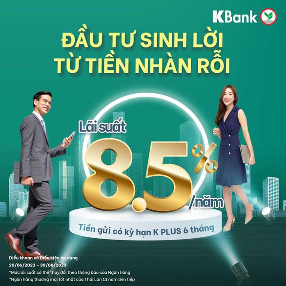 Đầu tư sinh lời từ tiền nhàn rỗi cùng KBank