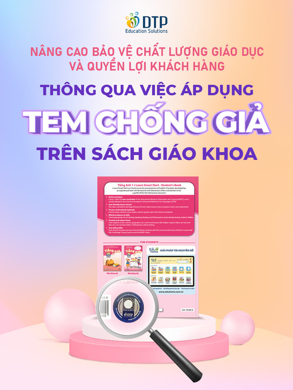 Tem chống giả được dán ở vị trí cạnh mã vạch tại bìa sau của sách