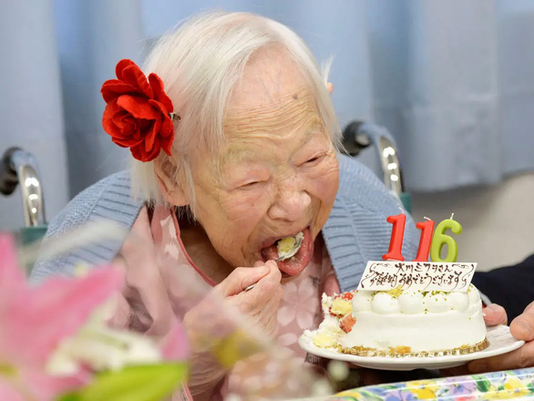 Một cụ bà Nhật Bản trong Lễ sinh nhật 116 tuổi. Ảnh minh hoạ. Nguồn: kyodonews.net
