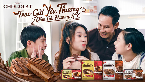 Lotte ra mắt bánh Bouchee (Bu-sê) Lotte Chocolat vị Socola mới - Ảnh 1.