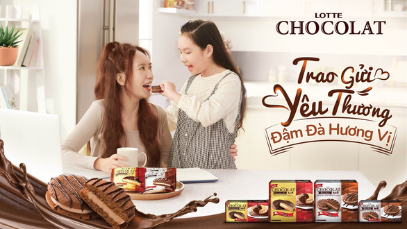 Bánh Bouchee Lotte Chocolat vị sô cô la mới với thiết kế nhỏ xinh vừa miệng khi ăn, không lo rơi vụn bánh