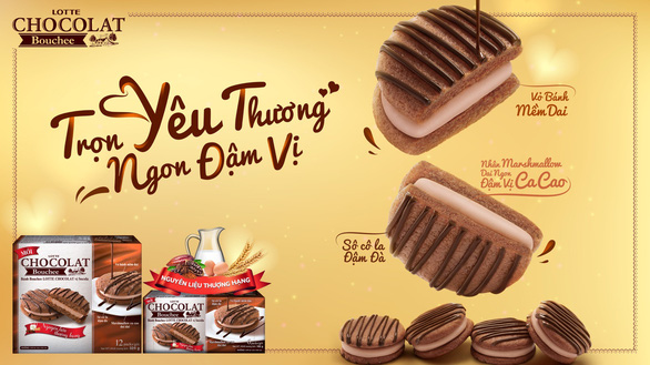 Lotte ra mắt bánh Bouchee (Bu-sê) Lotte Chocolat vị Socola mới - Ảnh 3.