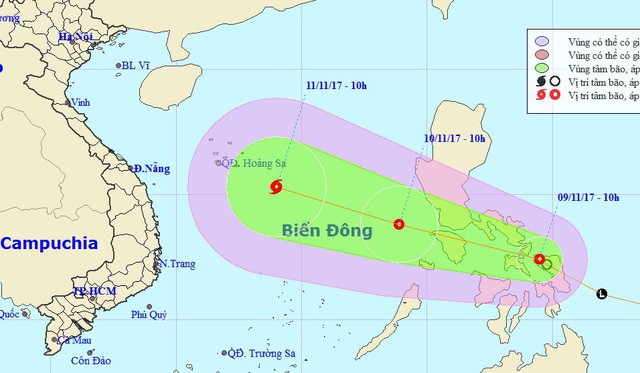 Áp thấp nhiệt đới mạnh lên, có thể thành bão - Ảnh 1.