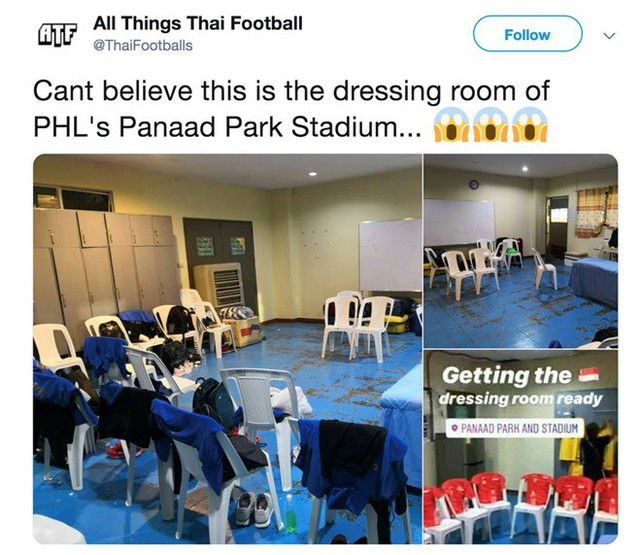 Phòng thay đồ tồi tàn của Philippines bị dân mạng chế nhạo - Ảnh 1.