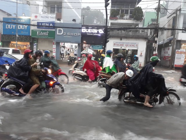 TP.HCM ngập diện rộng, cây ngã đè chết người đi đường - Ảnh 5. TP.HCM ngập diện rộng, cây ngã đè chết người đi đường - Ảnh 5.