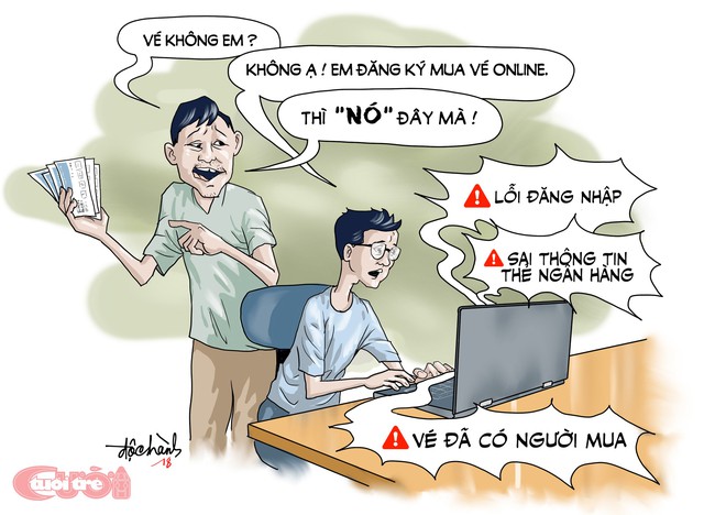 Biếm họa: Vé xem bóng đá đi đâu hết? - Ảnh 1.
