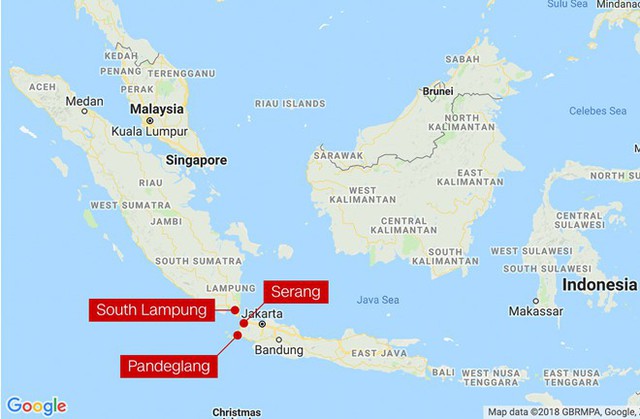 Sóng thần do núi lửa phun ở Indonesia, 43 người thiệt mạng - Ảnh 3. Sóng thần do núi lửa phun ở Indonesia, 43 người thiệt mạng - Ảnh 3.