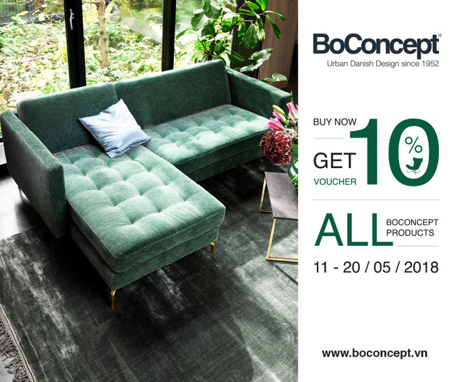 BoConcept tặng voucher 10% tất cả sản phẩm nội thất và trang trí - Ảnh 1.