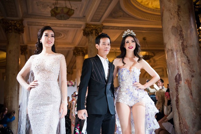 Nhã Phương, Mỹ Linh, Vũ Ngọc Anh trình diễn váy dạ hội ở Cannes - Ảnh 1.