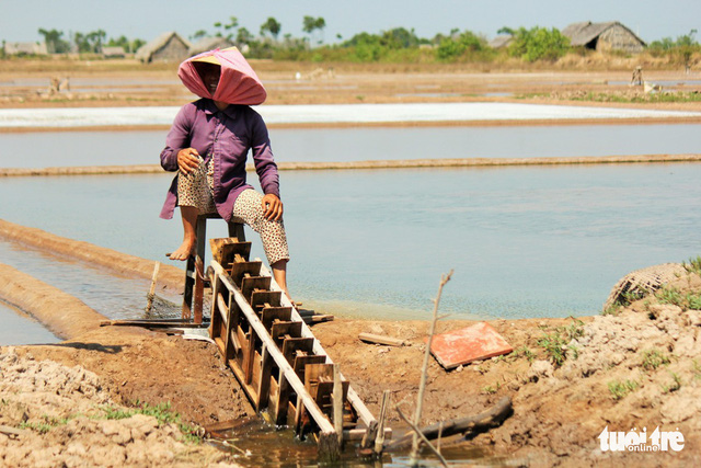 Mưa đầu mùa lấy mất của diêm dân Bến Tre 3,5 tỉ đồng - Ảnh 1.