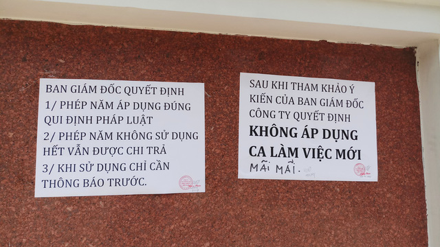 Công ty hứa làm 8 tiếng như cũ, công nhân đòi có văn bản - Ảnh 3.