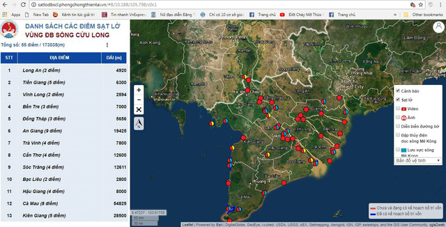 Ra mắt bản đồ theo dõi sạt lở ở đồng bằng sông Cửu Long - Ảnh 1.