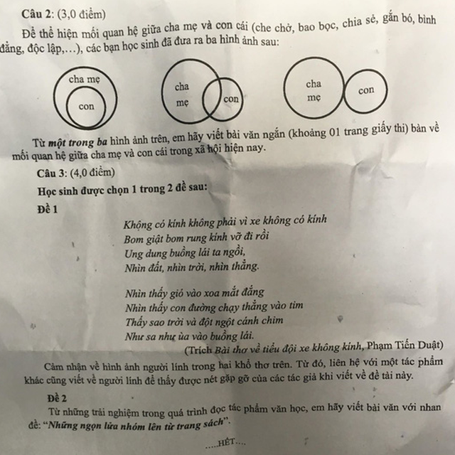 Bài giải môn văn thi tuyển sinh lớp 10 TP.HCM - Ảnh 2. Bài giải môn văn thi tuyển sinh lớp 10 TP.HCM - Ảnh 2.