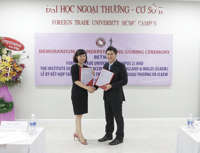 ICAEW ký kết hợp tác chiến lược với ĐH Ngoại thương TP.HCM - Ảnh 1.