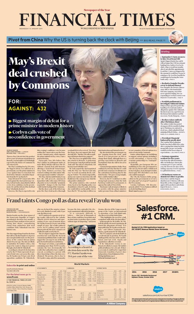 Báo Anh chỉ trích bà May sau thảm họa dự thảo Brexit - Ảnh 3. Báo Anh chỉ trích bà May sau thảm họa dự thảo Brexit - Ảnh 3.