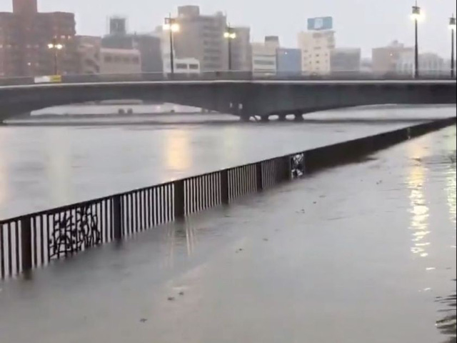 Siêu bão Hagibis xé toạc nhà cửa ở Nhật, đường sá chìm trong biển nước - Ảnh 6.