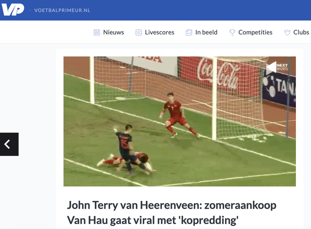 Báo Hà Lan gọi Văn Hậu là John Terry vì lăn xả cứu thua - Ảnh 1.