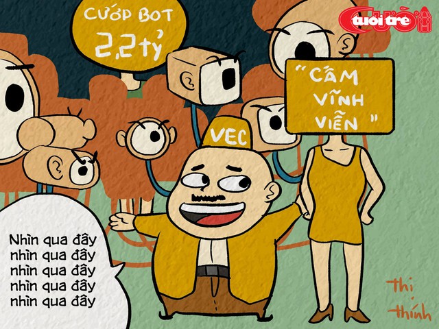 Biếm họa doanh nghiệp vượt luật cấm xe vào cao tốc - Ảnh 2.