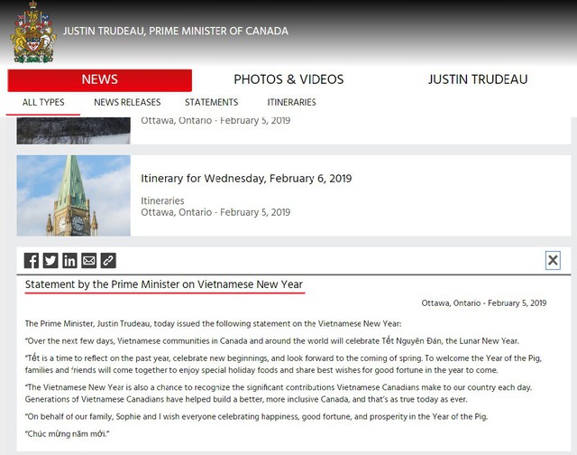 Thủ tướng Canada viết Chúc mừng năm mới để chúc Tết Việt - Ảnh 2. Thủ tướng Canada viết Chúc mừng năm mới để chúc Tết Việt - Ảnh 2.