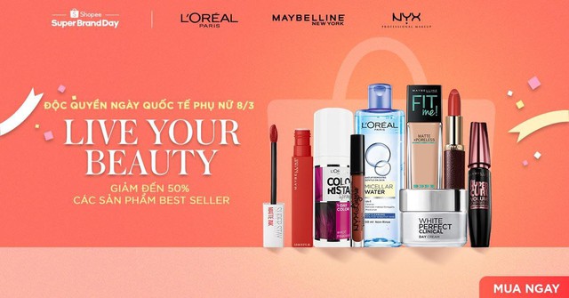 Shopee và LOréal chào mừng ngày 8-3 bằng chương trình Super Brand Day - Ảnh 1.