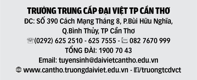 Trường Cao đẳng Đại Việt Sài Gòn (tại Cần Thơ) xét tuyển Cao Đẳng - Trung cấp chính quy năm 2019 - Ảnh 2. Trường Cao đẳng Đại Việt Sài Gòn (tại Cần Thơ) xét tuyển Cao Đẳng - Trung cấp chính quy năm 2019 - Ảnh 2.