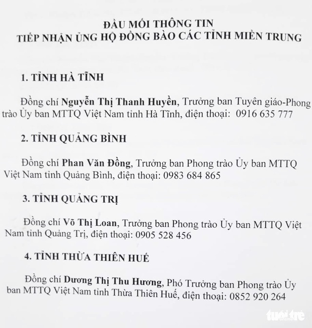 Đi cứu trợ bà con vùng lũ miền Trung nên liên hệ đầu mối thông tin nào? - Ảnh 3.