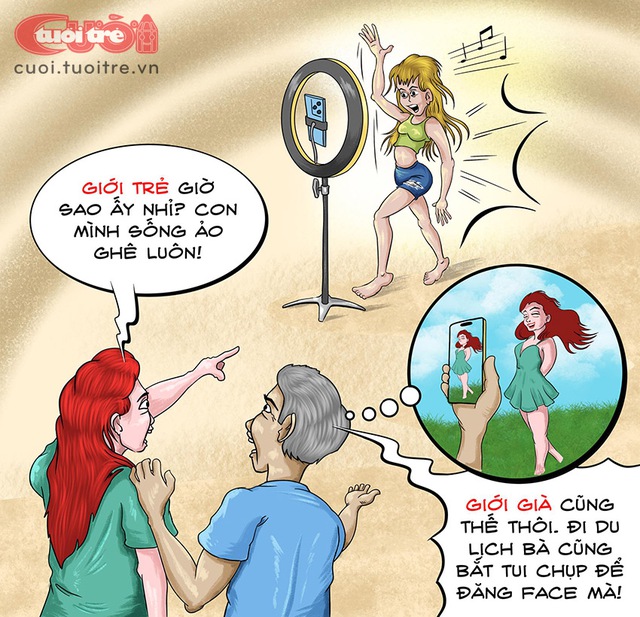 Giới già phê bình giới trẻ sống ảo - Ảnh 1.
