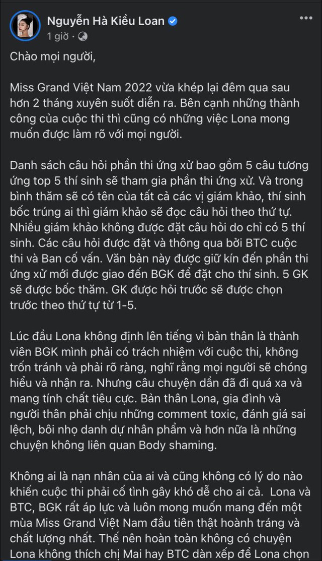 Á hậu Kiều Loan trần tình về câu hỏi ứng xử lạc đề dành cho Mai Ngô - Ảnh 2.