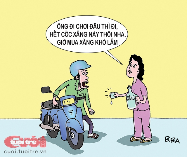 Hết xăng còn... rầu - Ảnh 2.